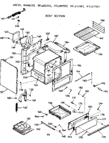 Body Section parts for Kenmore Range 911.6177812 (9116177812, 911 6177812) from AppliancePartsPros.com
