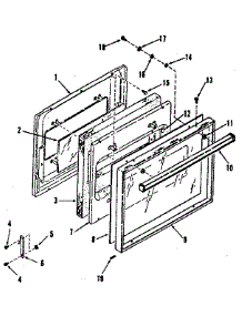Oven Door parts for Kenmore Range 278.3128890 (2783128890, 278 3128890) from AppliancePartsPros.com