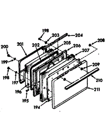 Oven Door parts for Kenmore Range 103.7337242 (1037337242, 103 7337242) from AppliancePartsPros.com