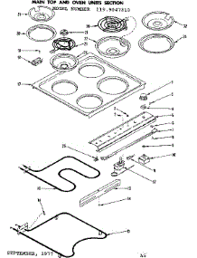 Main Top And Oven Units Section parts for Kenmore Range 119.9047810 (1199047810, 119 9047810) from AppliancePartsPros.com
