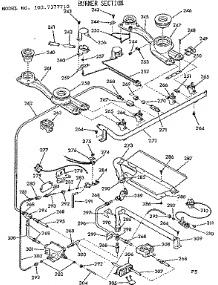 Burner Section parts for Kenmore Range 103.7377710 (1037377710, 103 7377710) from AppliancePartsPros.com