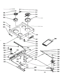 Main Top Section parts for Kenmore Range 103.9957040 (1039957040, 103 9957040) from AppliancePartsPros.com
