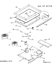 Main Top Section parts for Kenmore Range 103.9887710 (1039887710, 103 9887710) from AppliancePartsPros.com