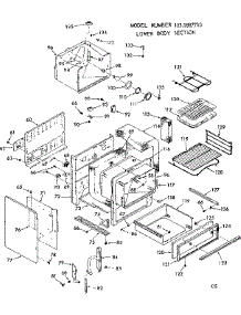 Lower Body Section parts for Kenmore Range 103.9887710 (1039887710, 103 9887710) from AppliancePartsPros.com