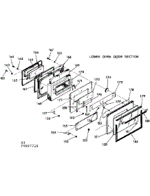 Lower Oven Door Section parts for Kenmore Range 103.9887710 (1039887710, 103 9887710) from AppliancePartsPros.com