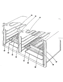 Oven Structure Section parts for Kenmore Range 101.9166540 (1019166540, 101 9166540) from AppliancePartsPros.com