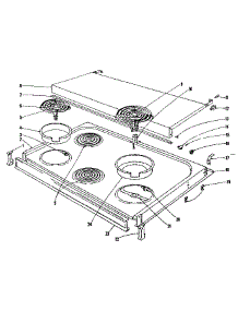 Cook Top Section parts for Kenmore Range 101.9166540 (1019166540, 101 9166540) from AppliancePartsPros.com