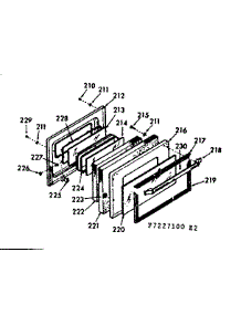 Oven Door Section parts for Kenmore Range 103.7227160 (1037227160, 103 7227160) from AppliancePartsPros.com