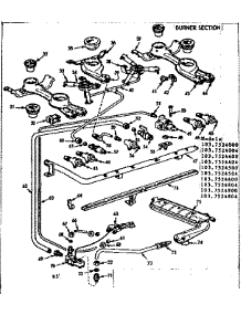 Burner Section parts for Kenmore Range 103.7524004 (1037524004, 103 7524004) from AppliancePartsPros.com