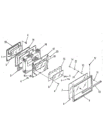 Oven Door Section parts for Kenmore Range 911.7398812 (9117398812, 911 7398812) from AppliancePartsPros.com