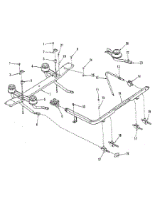 Top Burner Section parts for Kenmore Range 911.7398812 (9117398812, 911 7398812) from AppliancePartsPros.com