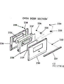 Oven Door Section parts for Kenmore Range 911.9137810 (9119137810, 911 9137810) from AppliancePartsPros.com
