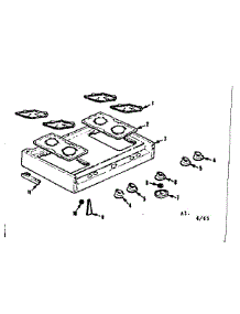 Main Top Section parts for Kenmore Range 103.7765604 (1037765604, 103 7765604) from AppliancePartsPros.com