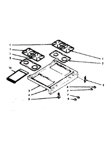 Main Top Section parts for Kenmore Range 103.7247020 (1037247020, 103 7247020) from AppliancePartsPros.com