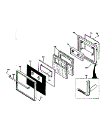 Lower Black Glass Door parts for Kenmore Range 850.4287510 (8504287510, 850 4287510) from AppliancePartsPros.com