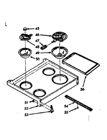 Main Top Section parts for Kenmore Range 103.9127222 (1039127222, 103 9127222) from AppliancePartsPros.com