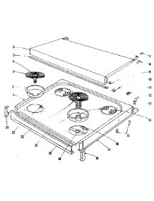 Cook Top Section parts for Kenmore Range 101.9136500 (1019136500, 101 9136500) from AppliancePartsPros.com