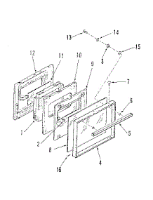 Oven Door Section parts for Kenmore Range 278.4018892 (2784018892, 278 4018892) from AppliancePartsPros.com