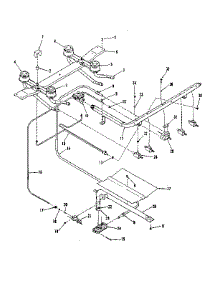 Burner Section parts for Kenmore Range 911.7108710 (9117108710, 911 7108710) from AppliancePartsPros.com