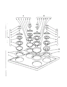 Cook Top Section parts for Kenmore Range 101.962590 (101962590, 101 962590) from AppliancePartsPros.com