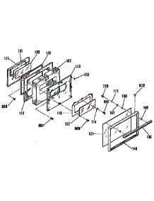 Oven Door Section parts for Kenmore Range 911.9382893 (9119382893, 911 9382893) from AppliancePartsPros.com