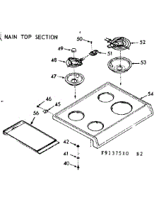 Main Top Section parts for Kenmore Range 911.9137510 (9119137510, 911 9137510) from AppliancePartsPros.com