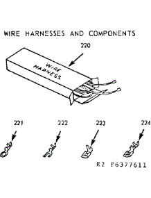 Wire Harnesses & Components parts for Kenmore Range 911.6387611 (9116387611, 911 6387611) from AppliancePartsPros.com