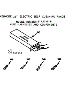 Wire Harness And Components parts for Kenmore Range 911.9338111 (9119338111, 911 9338111) from AppliancePartsPros.com