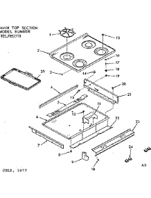 Main Top Section parts for Kenmore Range 103.7857710 (1037857710, 103 7857710) from AppliancePartsPros.com
