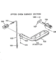 Upper Oven Burner Section parts for Kenmore Range 103.7857710 (1037857710, 103 7857710) from AppliancePartsPros.com