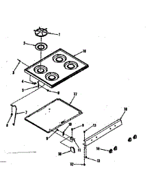 Main Top Section parts for Kenmore Range 911.7278811 (9117278811, 911 7278811) from AppliancePartsPros.com