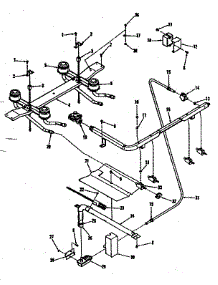 Burner Section parts for Kenmore Range 911.7278811 (9117278811, 911 7278811) from AppliancePartsPros.com