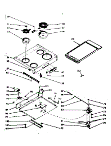 Main Top Section And Optional Set-On Griddle parts for Kenmore Range 103.9337020 (1039337020, 103 9337020) from AppliancePartsPros.com