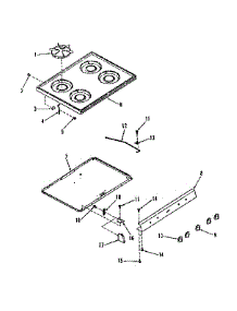 Main Top Section parts for Kenmore Range 911.7218710 (9117218710, 911 7218710) from AppliancePartsPros.com