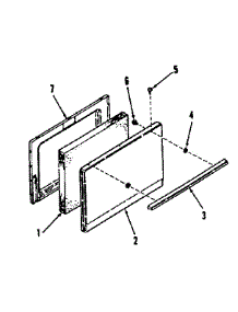 Oven Door Section parts for Kenmore Range 911.7108512 (9117108512, 911 7108512) from AppliancePartsPros.com