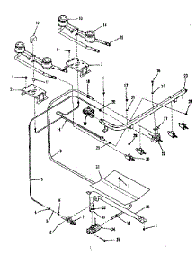 Burner Section parts for Kenmore Range 911.7108512 (9117108512, 911 7108512) from AppliancePartsPros.com