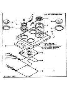 Main Top And Oven Units parts for Kenmore Range 119.9087220 (1199087220, 119 9087220) from AppliancePartsPros.com