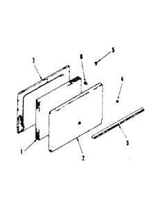 Oven Door Section parts for Kenmore Range 911.7118511 (9117118511, 911 7118511) from AppliancePartsPros.com