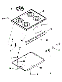 Main Top Section parts for Kenmore Range 911.7118511 (9117118511, 911 7118511) from AppliancePartsPros.com