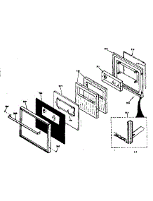 Lower Oven Door parts for Kenmore Range 850.4277292 (8504277292, 850 4277292) from AppliancePartsPros.com