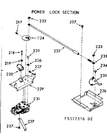 Power Lock Section parts for Kenmore Range 103.9377316 (1039377316, 103 9377316) from AppliancePartsPros.com