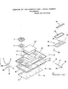 Main Top Section parts for Kenmore Range 911.3368292 (9113368292, 911 3368292) from AppliancePartsPros.com