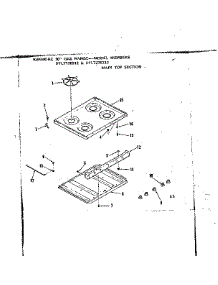 Main Top Section parts for Kenmore Range 911.7138312 (9117138312, 911 7138312) from AppliancePartsPros.com