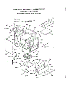 Body Section parts for Kenmore Range 911.7158111 (9117158111, 911 7158111) from AppliancePartsPros.com