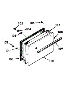 Lower Oven Door Section parts for Kenmore Range 103.7717310 (1037717310, 103 7717310) from AppliancePartsPros.com