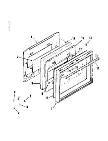 Oven Door parts for Kenmore Range 911.4268490 (9114268490, 911 4268490) from AppliancePartsPros.com