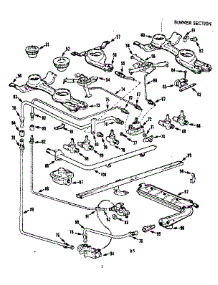 Burner Section parts for Kenmore Range 103.7666645 (1037666645, 103 7666645) from AppliancePartsPros.com