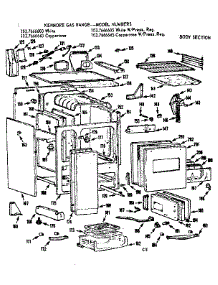 Body Section parts for Kenmore Range 103.7666645 (1037666645, 103 7666645) from AppliancePartsPros.com