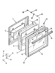 Oven Door parts for Kenmore Range 278.3018890 (2783018890, 278 3018890) from AppliancePartsPros.com