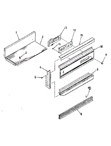 Control Panel Section parts for Kenmore Range 278.3018890 (2783018890, 278 3018890) from AppliancePartsPros.com